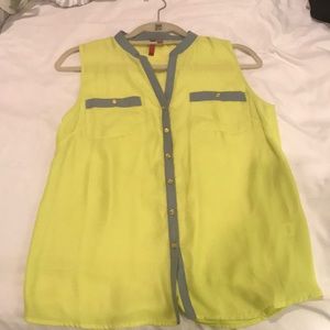 Neon yellow sleeveless top from 5|48